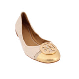 TORY BURCH MINNIE CAP TOE BALLET FLATS TAN 6.5 US