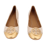 TORY BURCH MINNIE CAP TOE BALLET FLATS TAN 6.5 US
