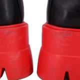 AZALEA WANG LINDIE RED BOOTIES BLACK 8 US
