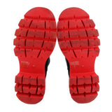 AZALEA WANG LINDIE RED BOOTIES BLACK 8 US