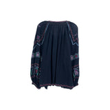 ISABEL MARANT EMBROIDERED TOPS NAVY S