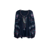 ISABEL MARANT EMBROIDERED TOPS NAVY S