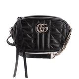 GUCCI MINI MARMONT CAMERA CROSSBODYS BLACK