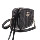 GUCCI MINI MARMONT CAMERA CROSSBODYS BLACK