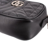 GUCCI MINI MARMONT CAMERA CROSSBODYS BLACK