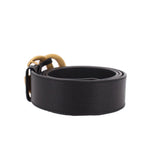 GUCCI MARMONT DOUBLE G WIDE LEATHER BELTS BLACK L | 40