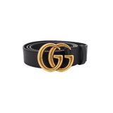 GUCCI MARMONT LEATHER BELTS BLACK L | 38