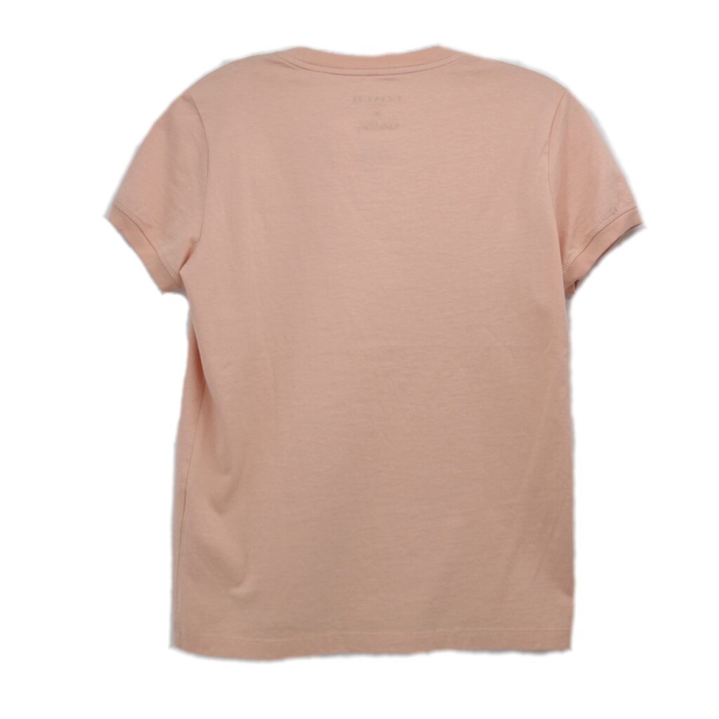 COACH graphic T-shirt, peach, plain back with crew neck