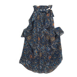 VERONICA BEARD PRINT TOPS NAVY S | 6