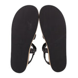 CHANEL GLITTERED TWEED SANDALS BLACK 42 EU | 10.5 US