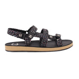 CHANEL GLITTERED TWEED SANDALS BLACK 42 EU | 10.5 US