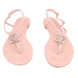 CHANEL QUILTED LEATHER SANDALS NUDE 40.5 EU | 10 US