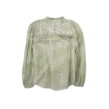 LOVESHACKFANCY EMBROIDERED TOPS GREEN S