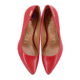 CALVIN KLEIN LEATHER HEELS RED 8 US