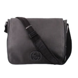 GUCCI INTERLOCKING G MESSENGER CROSSBODYS BLACK