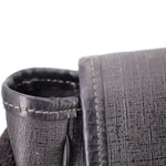 GUCCI messenger crossbody bag close-up of fabric strap attachment and stitching