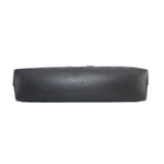 Black tote bottom panel with smooth leather-like finish