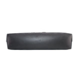 Black tote bottom panel with smooth leather-like finish