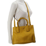 PRADA SHOPPING TOTE CROSSBODYS YELLOW