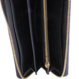 COACH ZIP AROUND WALLETS NAVY SIGNATURE