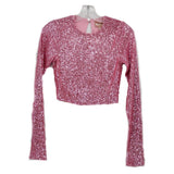 MUMU SEQUIN TOPS PINK XS