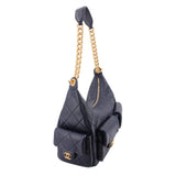 CHANEL TRENDY LARGE SHOULDER BAGS NAVY