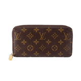 LOUIS VUITTON Zippy wallet with brown Monogram canvas and gold-tone zipper pull