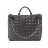 BOTTEGA ANDIAMO TOP HANDLE CROSSBODYS BLACK