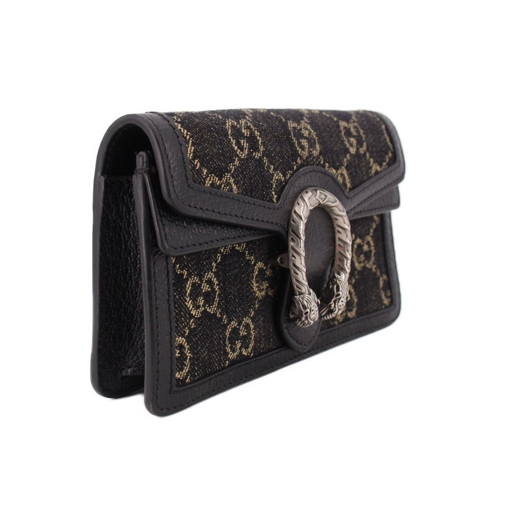 Dionysus mini crossbody, side view with silver-tone Dionysus ring clasp