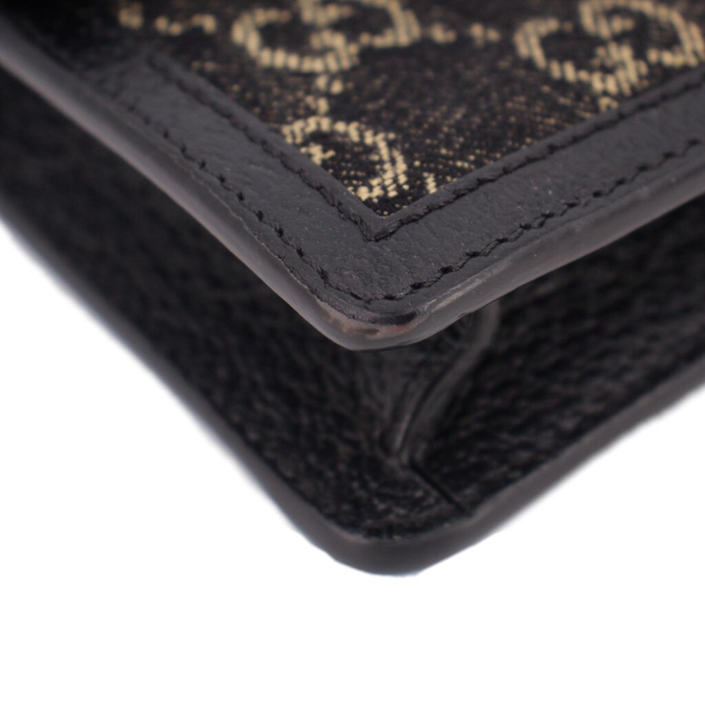 Dionysus mini crossbody close-up of bottom corner and edge stitching