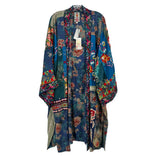JOHNNY WAS EMBROIDERED CARDIGANS BLUE L