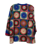 JOHNNY WAS PRINT TOPS BLUE/MULTI XL