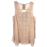 JOHNNY WAS EYELET TOPS BLUSH L