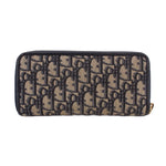 CHRISTIAN DIOR long zip wallet, Dior Oblique monogram with CD emblem