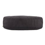 Black quilted tote bag base with stitched panel and smooth side wall