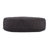 Black quilted tote bag base with stitched panel and smooth side wall