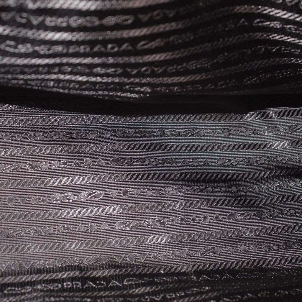 PRADA Re Edition Chain Tote interior lining with jacquard logo pattern