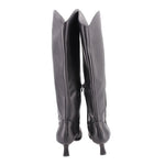 DOLCE VITA leather boots pair, rear view with centered pull zips