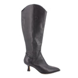 DOLCE VITA leather boots, tall shaft and pointed toe, low block heel