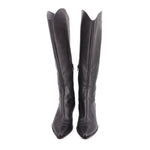 DOLCE VITA leather boots pair, tall dark shafts, pointed toes
