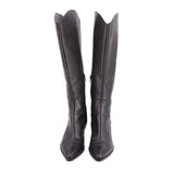 DOLCE VITA leather boots pair, tall dark shafts, pointed toes