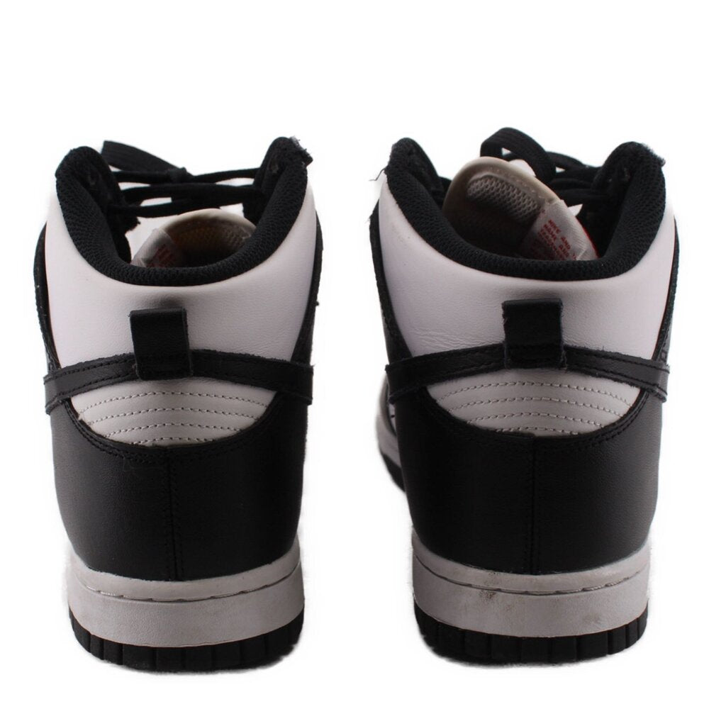 NIKE women's Dunk High sneakers, white and black heel with padded collar