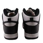 NIKE women's Dunk High sneakers, white and black heel with padded collar
