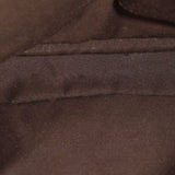 Dark fabric interior lining of cream Gucci bamboo shoulder bag, close-up