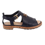 CHANEL LEATHER SANDALS NAVY 39.5 EU | 8.5 US