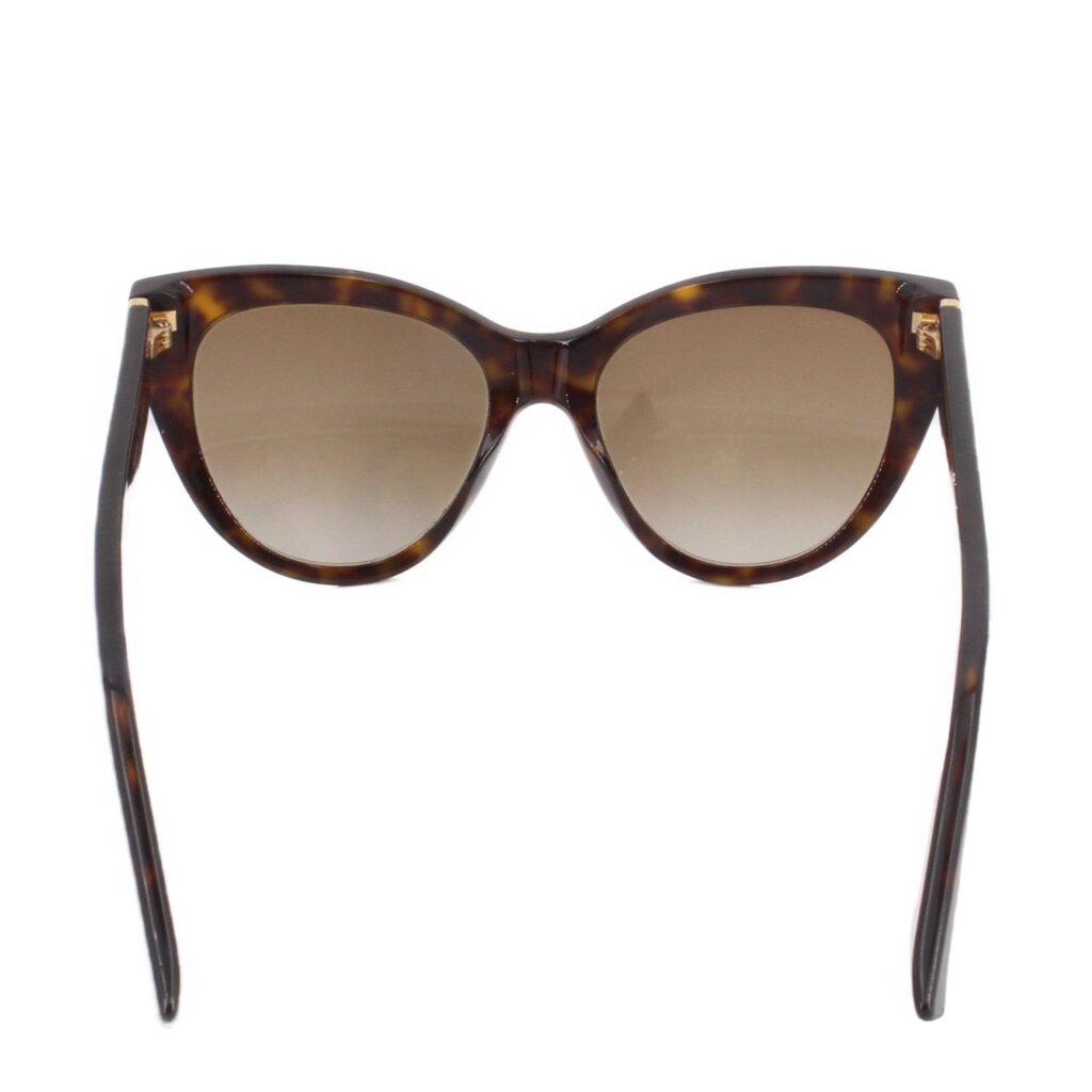 Front view tortoise cat-eye sunglasses with gradient lenses and slim arms