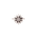 DAVID YURMAN STERLING SILVER DIAMOND STARBURST RINGS 6.25