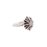 DAVID YURMAN STERLING SILVER DIAMOND STARBURST RINGS 6.25