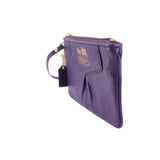 COACH LEATHER WRISTLET POUCHES PURPLE