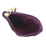 COACH LEATHER WRISTLET POUCHES PURPLE